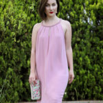 Φόρεμα ροζ μουσελίνα