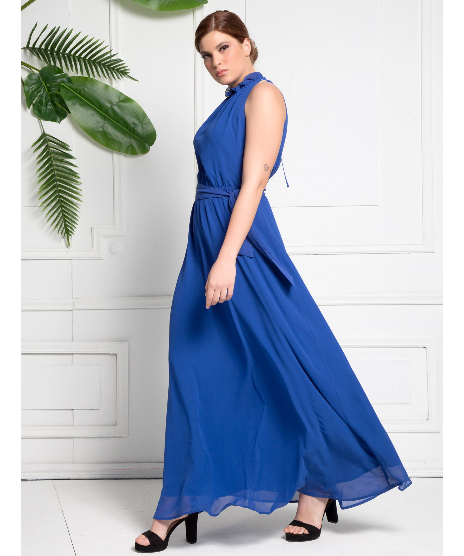 Φόρεμα μάξι μπλε ρουά